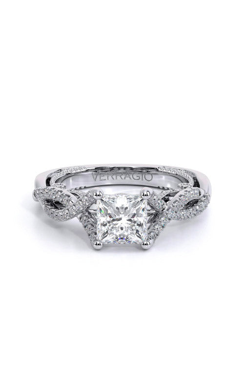 Verragio Insignia 18k White Gold .39ctw Princess Semi Mount Engagement Ring INS-7060