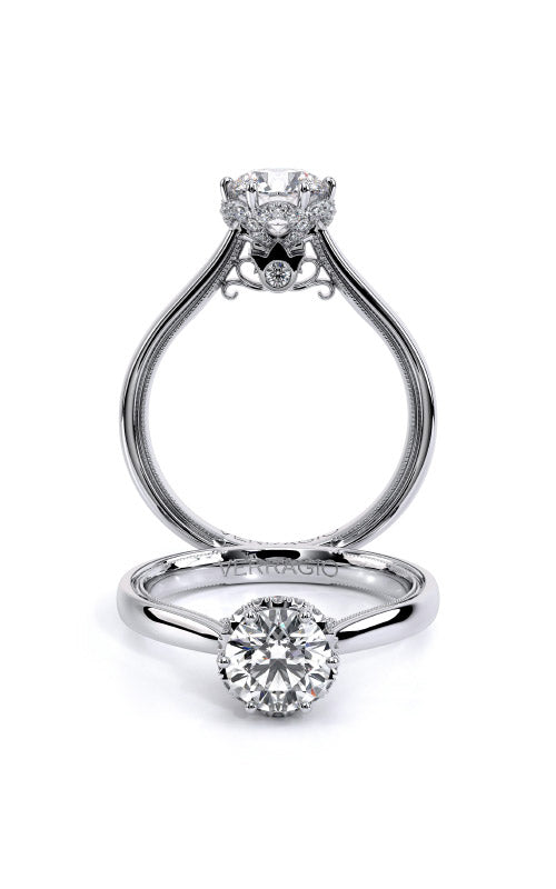 Verragio Semi Mount Round, Cushion 14K White Gold Engagement Ring
