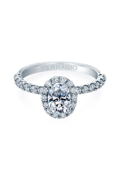 Verragio Renaissance 14k White Gold .55ctw Oval Semi Mount Engagement Ring V-954-OV1