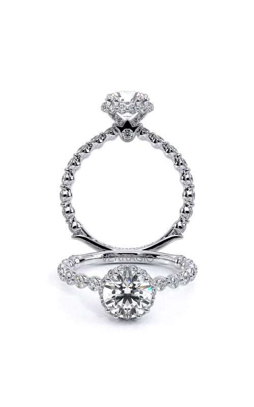 Verragio Semi Mount Round, Cushion 14K White Gold Engagement Ring