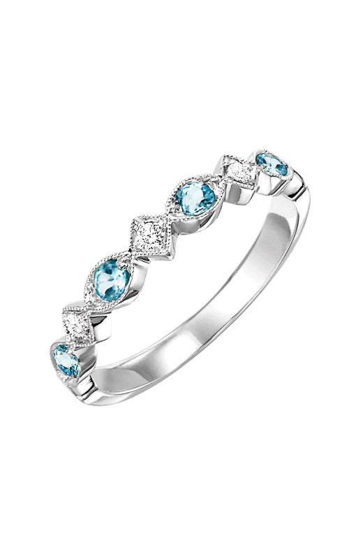 Albert's 10k Aquamarine and Diamond Ring FR1264-1WD