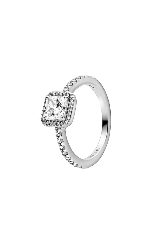 Pandora Square Sparkle Halo Ring 198863C01-48