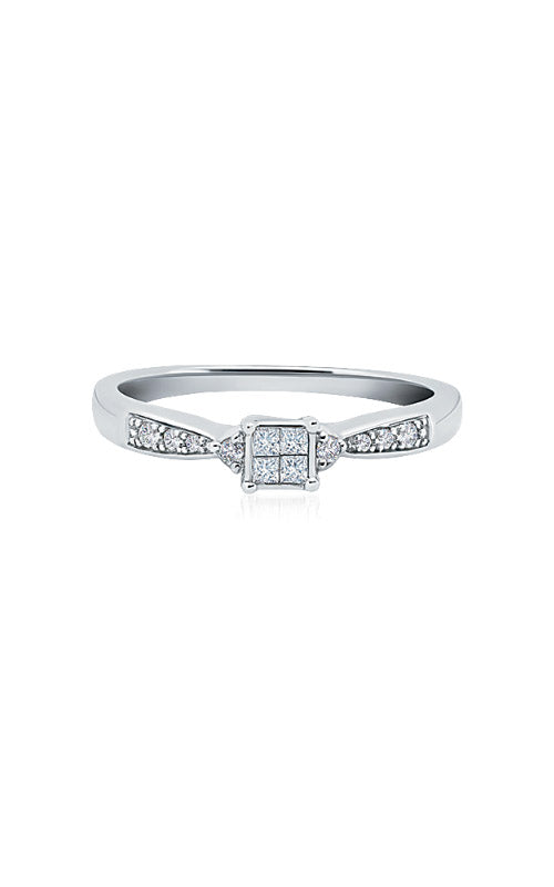Albert's 10K White Gold Diamond, Diamond Ring
