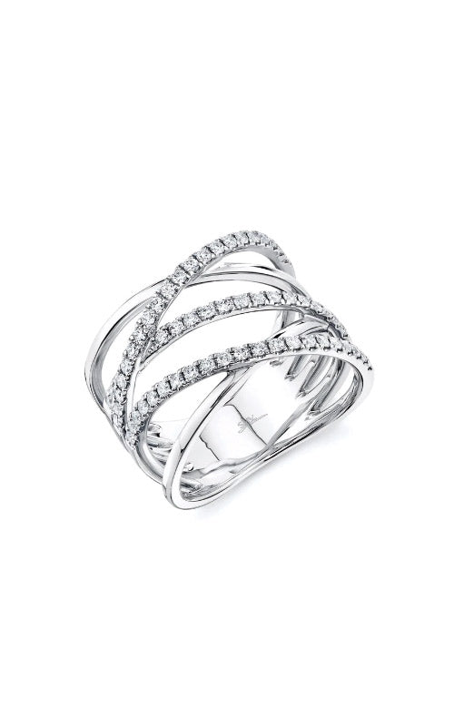 Shy Creation 14k White Gold .55ct Diamond Bridge Ring SC55020288