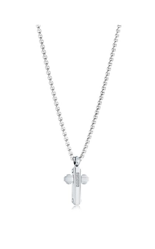 Italgem Stainless Steel 18" CZ Mirco Cross Necklace SC261