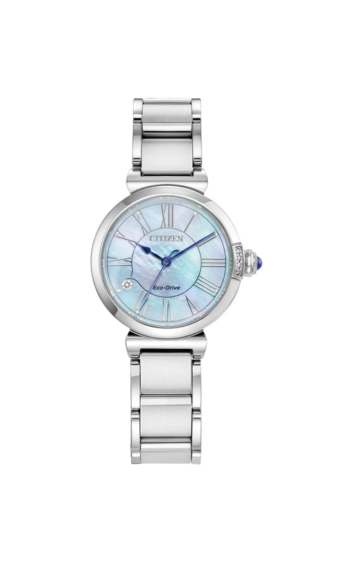 Citizen L Mae Mother of Pearl Dial Eco-Drive Ladies' Watch EM1060-52N