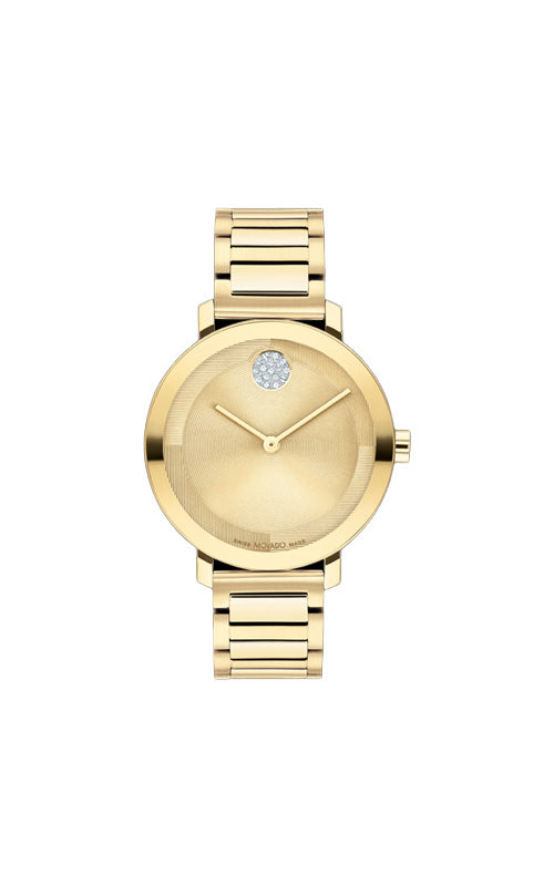 Movado Bold Evolution 2.0 34mm Goldtone Ladies Watch 3601106