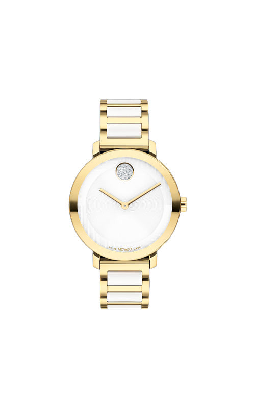 Movado Bold Evolution 2.0 34mm Goldtone Ladies Watch 3601238