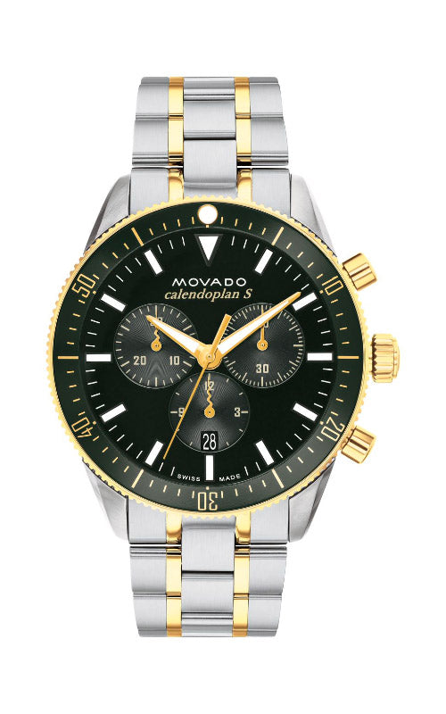 Movado Men's Heritage Calendoplan S Chronograph Two Tone Watch 3650167