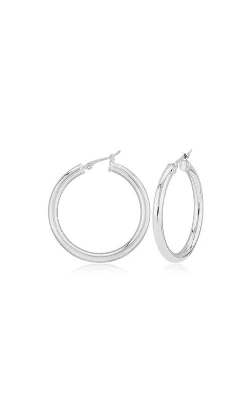 Albert's 14k White Gold Tube Hoops 03/225W