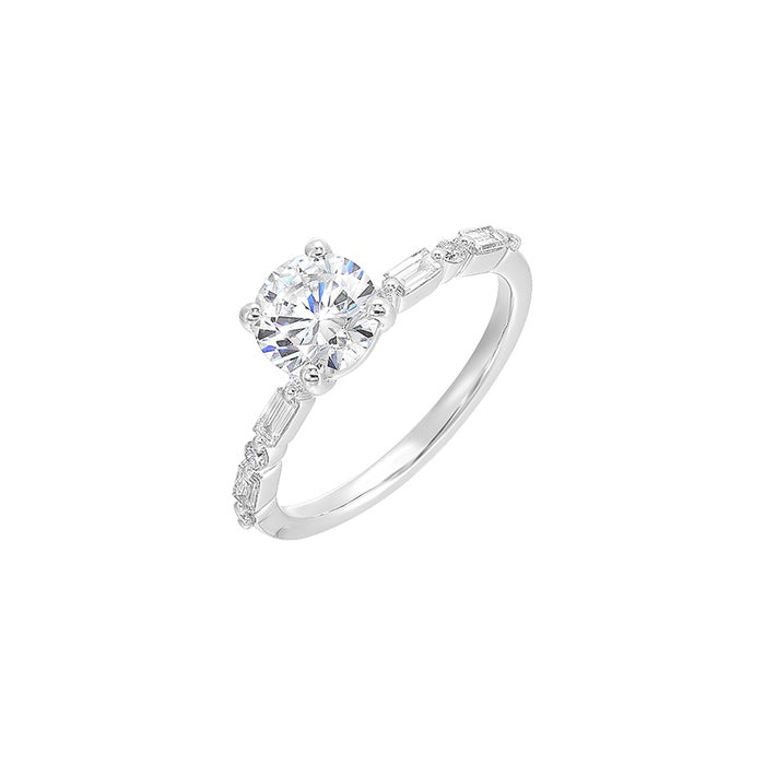 Perfect Love 14k White Gold 1/4ctw Semi Mount Engagement Ring W2931RN100SM-4WB