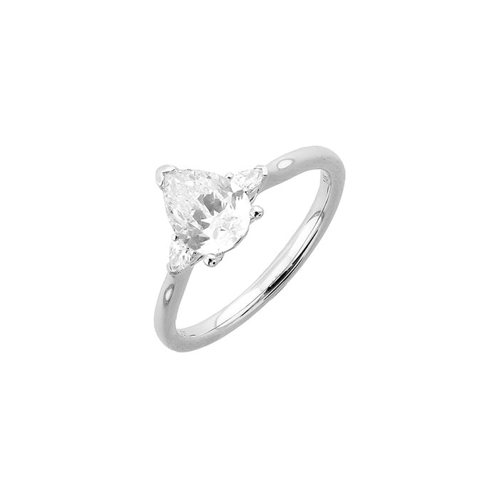 Perfect Love 14K White Gold 1/2ctw Round Semi Mount Engagement Ring W0240SN200SM-4WB