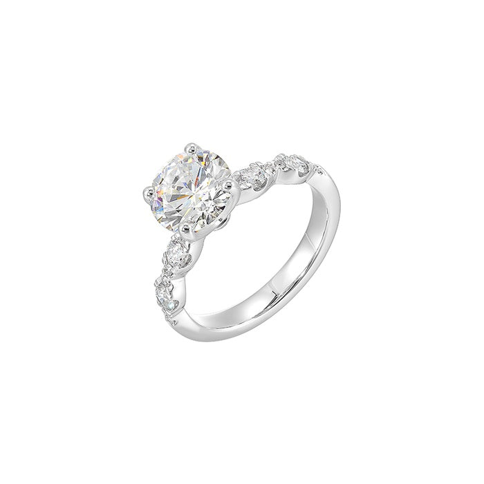 Perfect Love 14k Yellow Gold 1/2ctw Round Semi Mount Engagement Ring W4291RN200SM-4WB