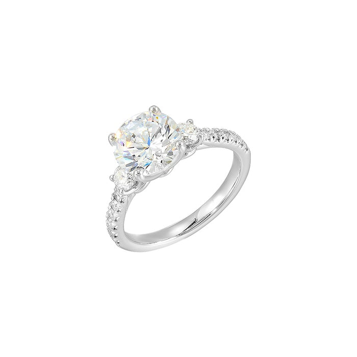 Perfect Love 14k White Gold 1/2ctw Cathedral Semi Mount Engagement Ring W4821RN200SM-4WB