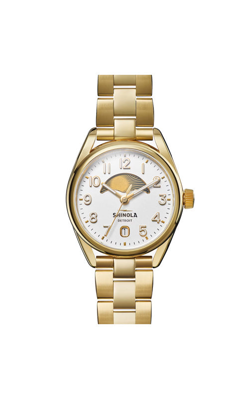 Shinola The Derby Day & Night 38mm Goldtone Ladies Watch 20275531