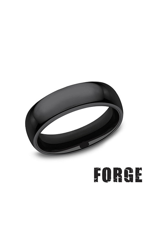Benchmark Black Titanium 6MM High Polish Comfort Fit Wedding Band CF160BKT10