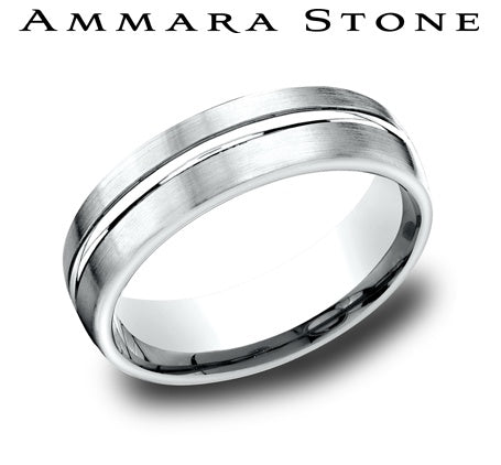 Benchmark Men's 14k White Gold 6.5MM Satin/Control Band CF49654111