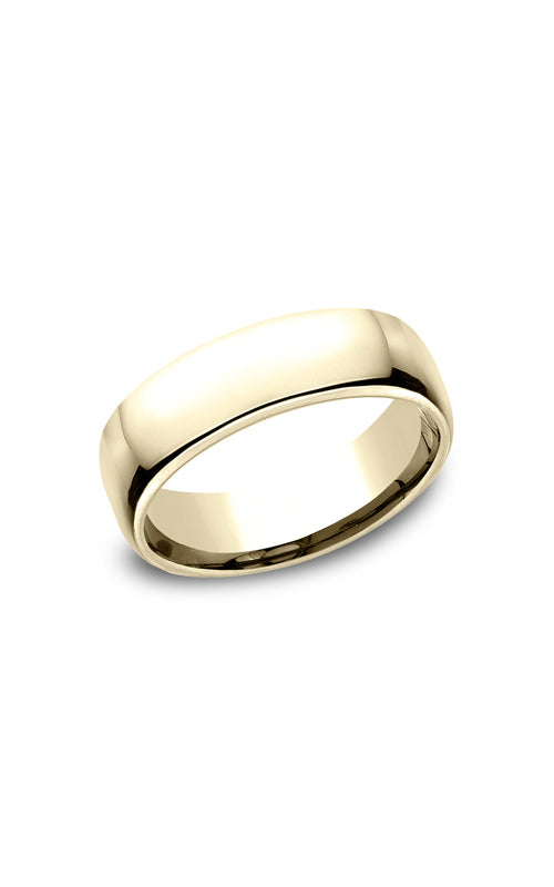 Benchmark Men's and Ladies 18k Yellow Gold 6.5mm Euro Comfort Wedding Band - SIZE 10 - EUCF16518KY10