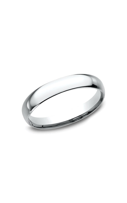 Men's and Ladies 14k White Gold 3mm Light Dome Comfort Fit Wedding Band - Size 6 - LCF13014KW06