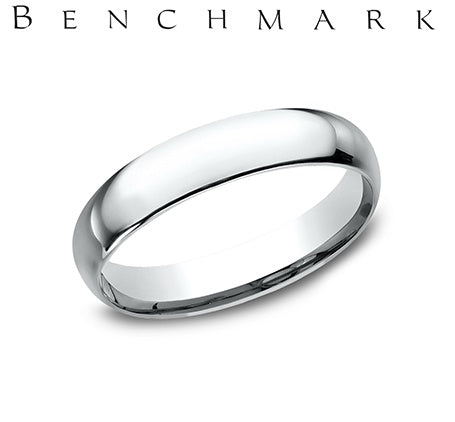 Benchmark 10K White Gold 4MM Light Comfort Fit Wedding Band - Size 9 - LCF14010KW09