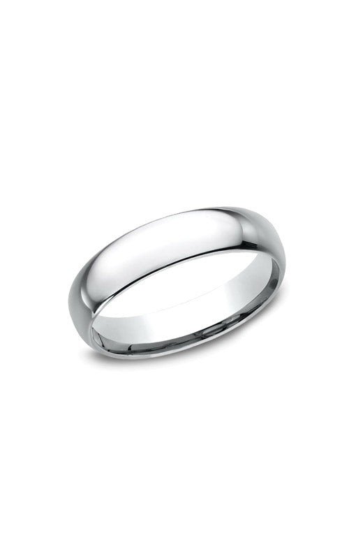Benchmark Men's and Ladies 10k White Gold 5mm Light Comfort Fit Wedding Band - Size 11 - LCF15010KW11