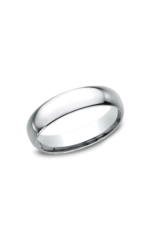 Benchmark Men's and Ladies 14k White Gold 5mm Light Comfort Fit Wedding Band - SIZE 8.5 - LCF15014KW8.5