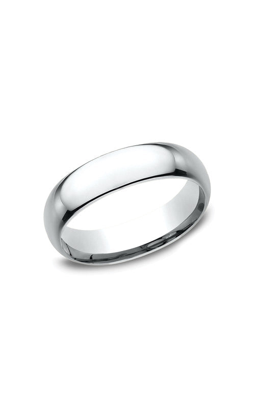 Benchmark Men's and Ladies 10k White Gold 6mm Light Comfort Fit Wedding Band - Size 11 - LCF16010KW11