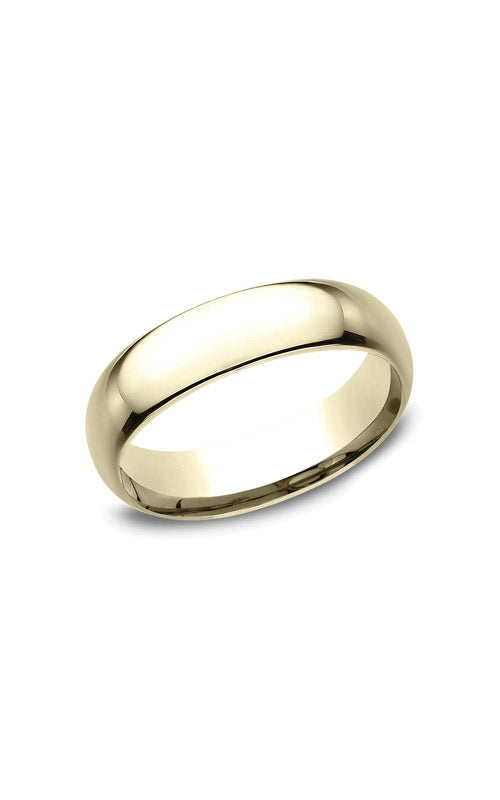 Benchmark Men's and Ladies 14k Yellow Gold 6mm Light Comfort Fit Wedding Band - Size 9 - LCF16014KY09