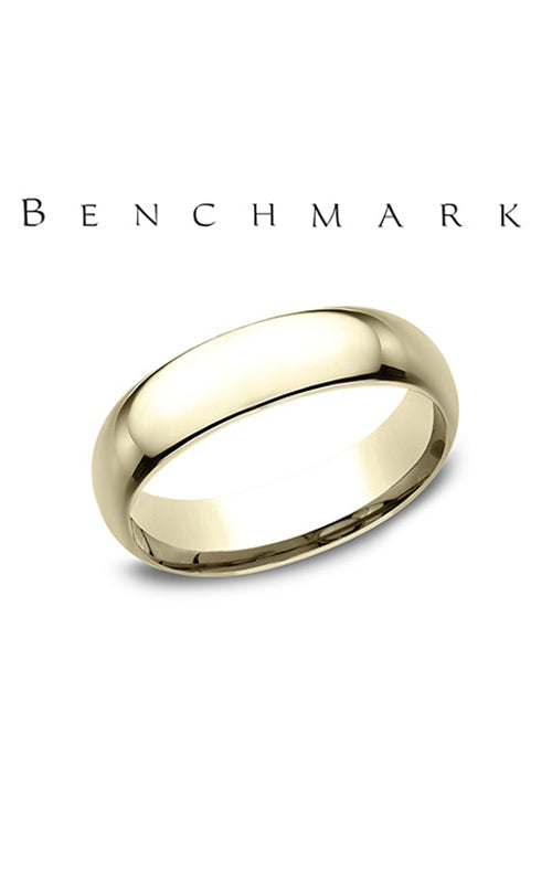 Benchmark 14K Yellow Gold 6MM Light Comfort Fit Wedding Band LCF16014KY09.5