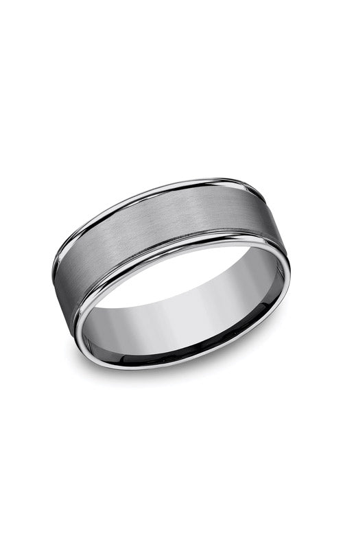 Benchmark Forge Tungsten Satin Comfort Fit 8mm Wedding Band - Size 10 - RECF7802STG10