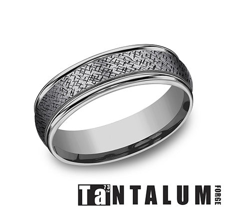 Benchmark Men's Grey Tantalum 6.5MM Woven Band RECF8465590GTA10
