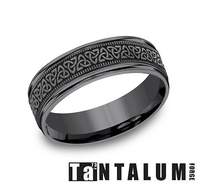 Benchmark Men's Tantalum Dark Love Knot Band RECF847358