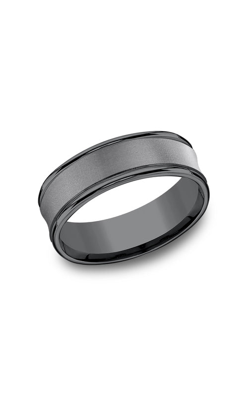 Benchmark Men's Tantalum 7.5mm Sandblast Concave Wedding Band - SIZE 10 - RECF87500TA10