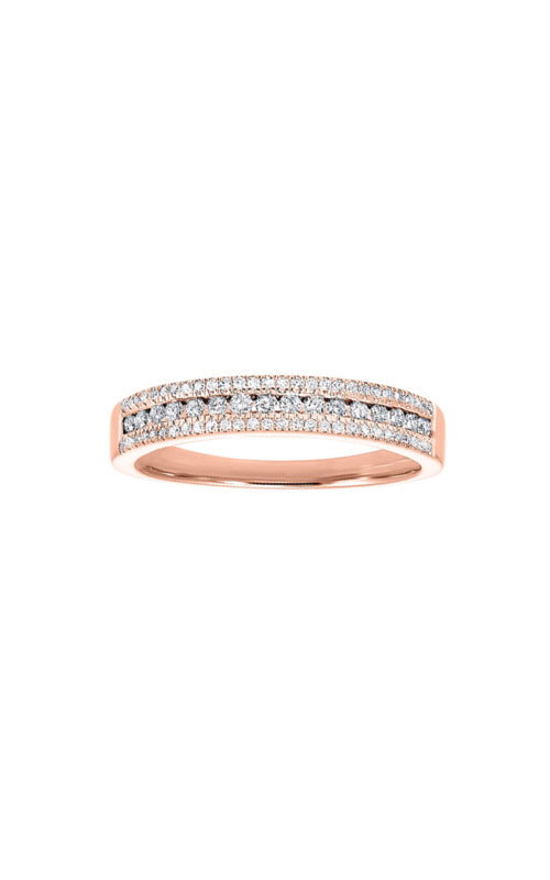 Albert's 14k Rose Gold 1/4ctw Diamond Wedding Band RG10650-4P