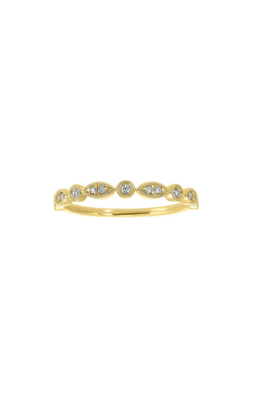 Albert's 14k Yellow Gold 1/10ctw Marquise and Round Shaped 
 Wedding Band RG71797-4YD