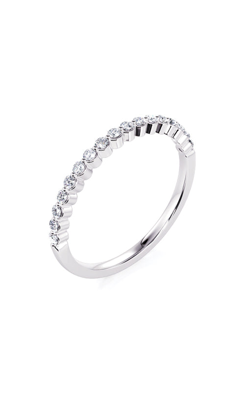 Albert's 14k White Gold .15ctw Round Wedding Band B10018-HW012A