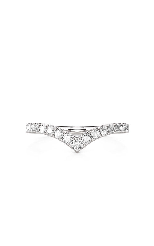 Albert's 14k White Gold .27ctw Diamond Contour Wedding Band B2270-14W