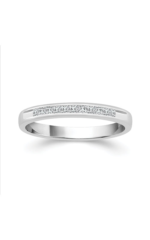 Albert's 14k White Gold .75ctw Princess Cut Diamond Wedding Band ABR1713PS7W