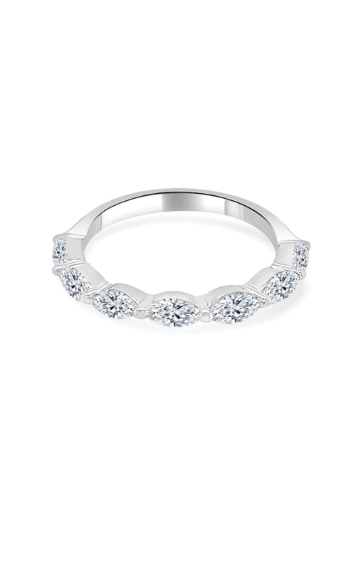 Albert's 14k White Gold 1/2ctw 7 Marquise Diamond Wedding Band 79776D-4KW-1/2-LS