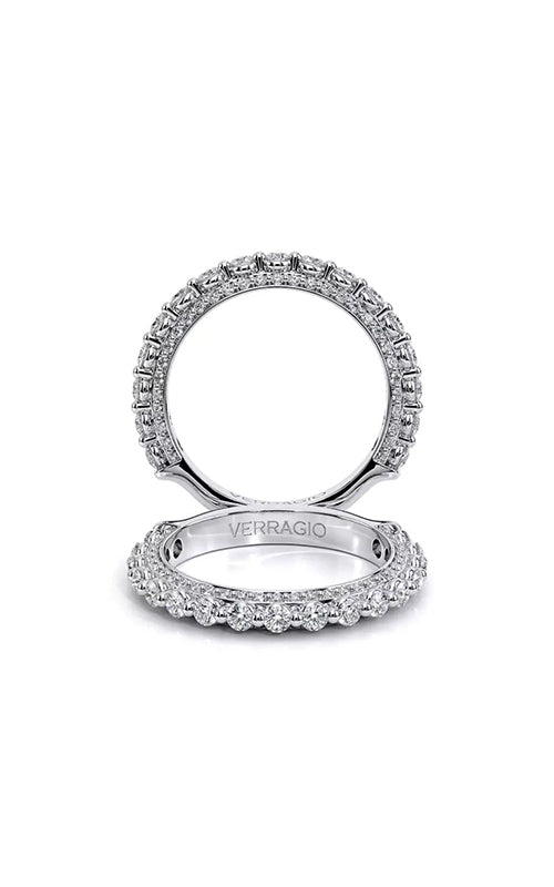 Verragio 18K White Gold .65CTW Diamond Wedding Band ENG-0488W-2.0