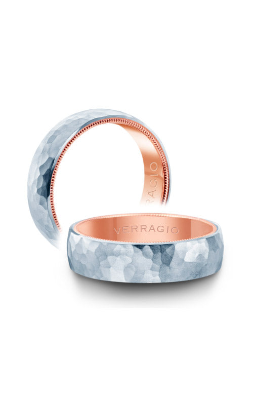 Verragio Men`s White and Rose Gold Band VW-6030-01