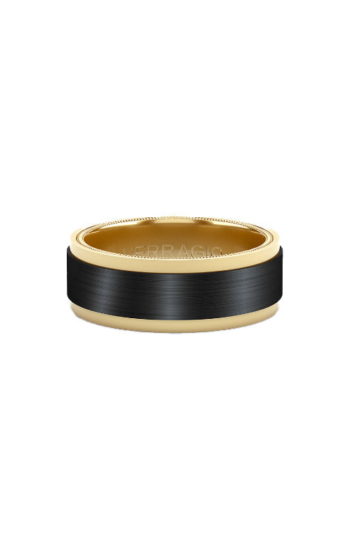 Verragio Men`s 14k Yellow Gold and Black Band VWFX-8501
