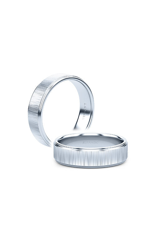 Verragio Men`s 14k White Gold 7mm Band VWS-207-7
