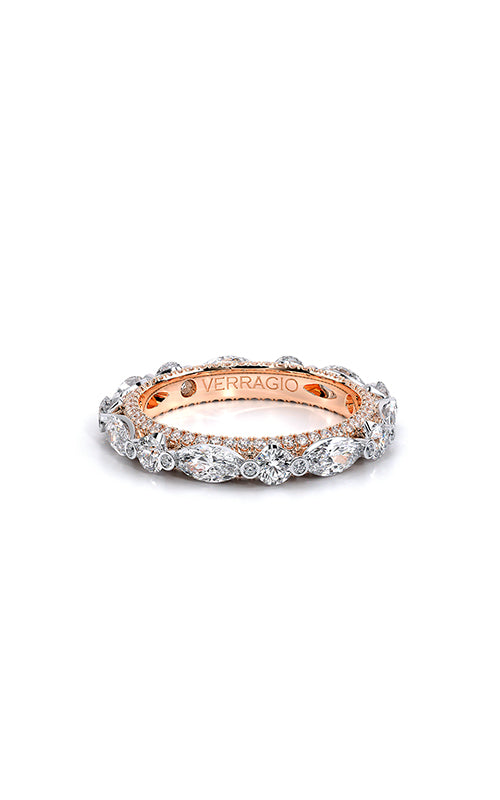 Verragio 18K White & Rose Gold 2.29CTW Eterna Eternity Diamond Wedding Band WED-2021MQ-6X3