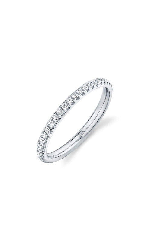Shy Creation 14k White Gold .40ctw Diamond Eternity Band SC22005278EZ7