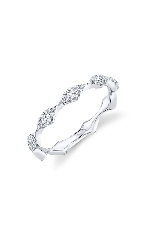 Shy Creation 14k White Gold .38ctw Diamond Band SC55005596V4