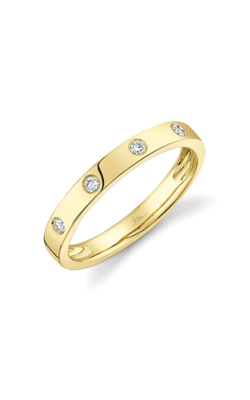 Shy Creation 14k Yellow Gold .07ct Diamond Band SC55006143V2