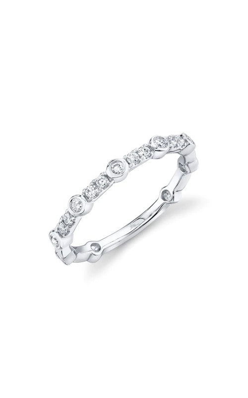 Shy Creation 14k White Gold .21ctw Diamond Band SC55008740