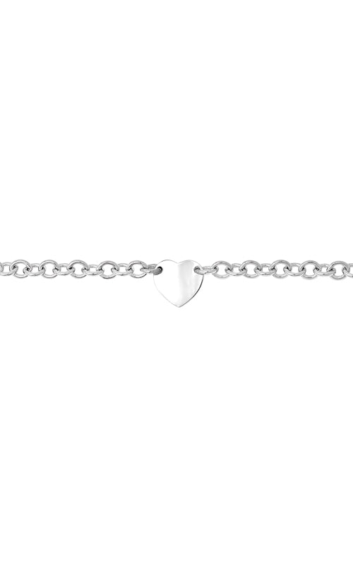 Albert's Kids Sterling Silver 6.5" Heart Bracelet 3353