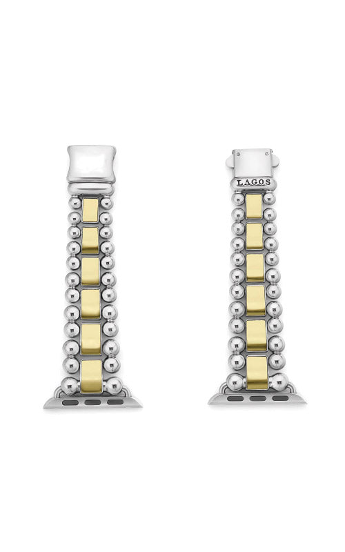 Lagos Stainless Steel 18k Yellow Gold Watch Bracelet 12-90008-7